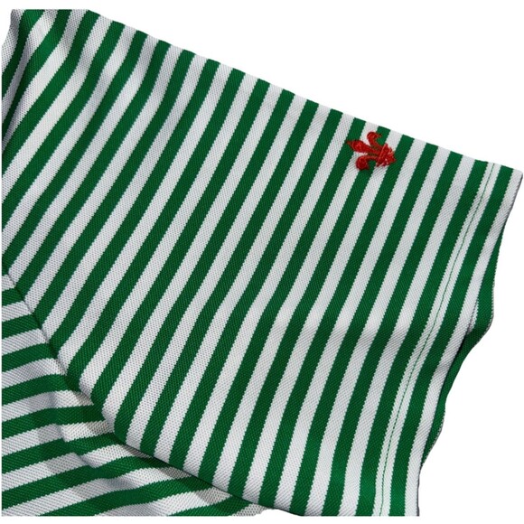 RLX by Ralph Lauren Golf Polo Men's Size Medium Green and White Stripe - Picture 3 of 7